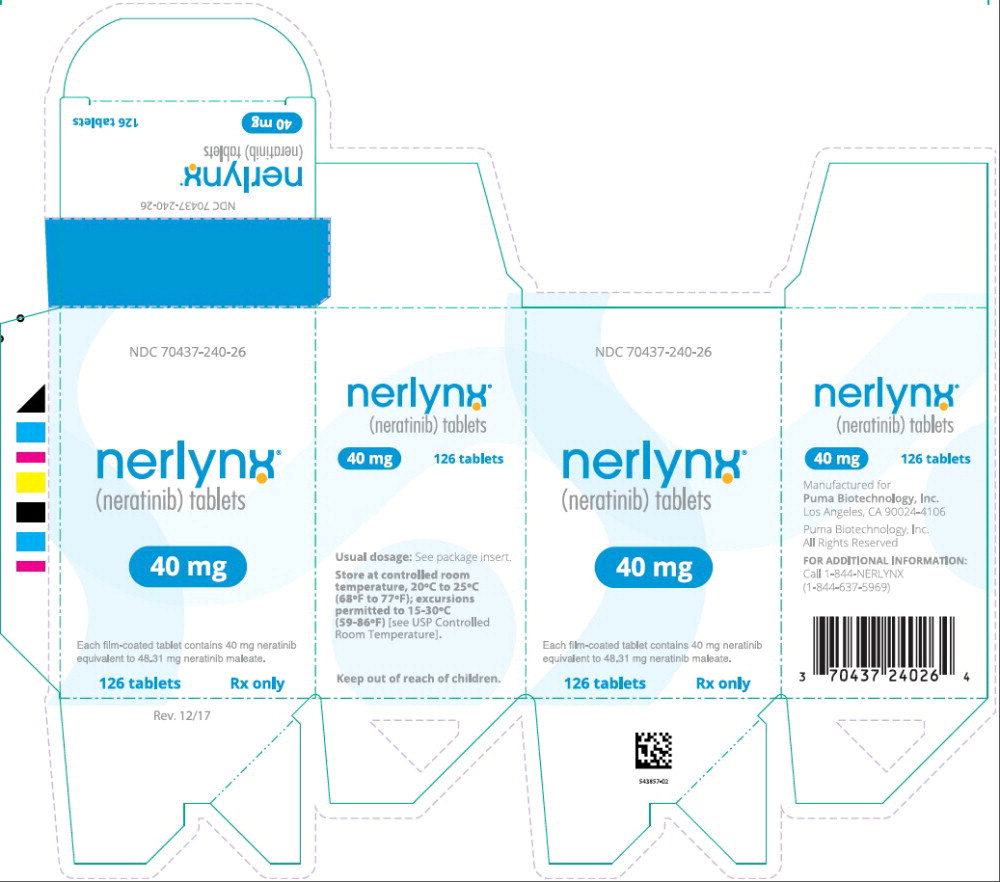 Panel de visualización principal - Etiqueta de la caja de 126 tabletas de Nerlynx