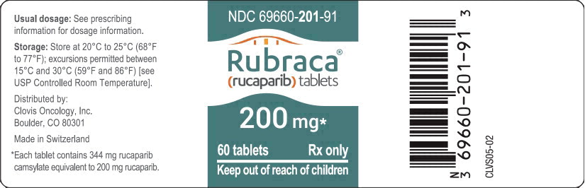 Panel de visualización principal - Etiqueta del frasco de tabletas de Rubraca 200 mg 