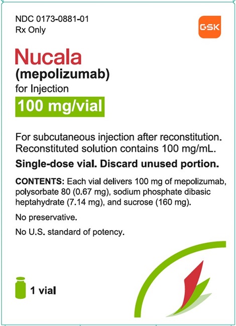 Nucala 100 mg por vial caja