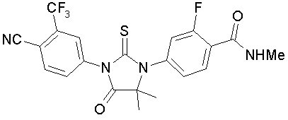 Fórmula estructural de Enzalutamida