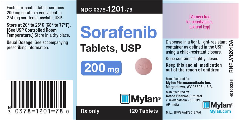 Sorafenib Tablets, USP 200 mg Bottle Label