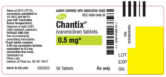 PANEL DE VISUALIZACIÓN PRINCIPAL - Etiqueta de la botella del comprimido de 0,5 mg