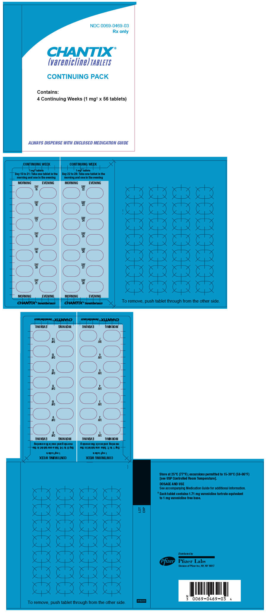 PANEL PRINCIPAL DE VISUALIZACIÓN - Paquete Continuo de 1 mg x 56 Tabletas