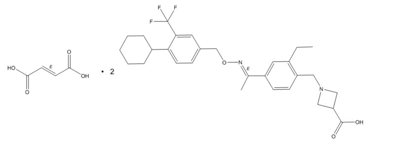 fórmula estructural de siponimod