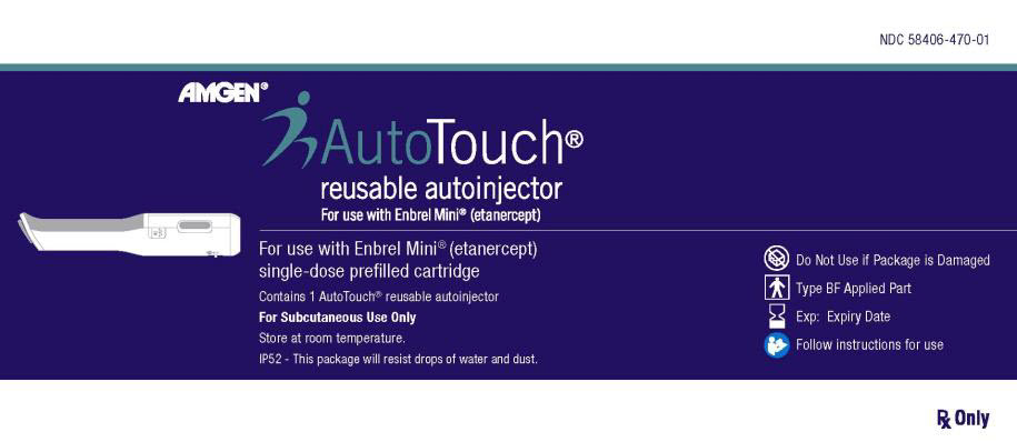 PRINCIPAL DISPLAY PANEL Contains 4 Single-dose prefilled Autoinjectors NDC 58406-446-04 Enbrel® etanercept 50 mg/mL SureClick® 2.0 Autoinjector Enhanced Features see instructions for use 50 mg/mL Single-dose Prefilled Autoinjector Attention: Not for use in pediatric patients under 63 kg (138 pounds) For Subcutaneous Use Only Sterile Solution – No Preservative Refrigerate at 2° to 8°C (36° to 46°F). DO NOT FREEZE. Carton contents (4 prefilled SureClick® 2.0 Autoinjectors, 1 package insert with attached Medication Guide) are intended to be dispensed as a unit. ATTENTION: Enclosed Medication Guide is required for each patient. This Product Contains Dry Natural Rubber. AMGEN® Rx Only Manufactured by Immunex Corporation, Thousand Oaks, CA 91320-1799 Marketed by Amgen Inc.