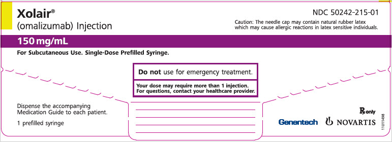 PRINCIPAL DISPLAY PANEL - 150 mg/mL Syringe Carton - 215-01